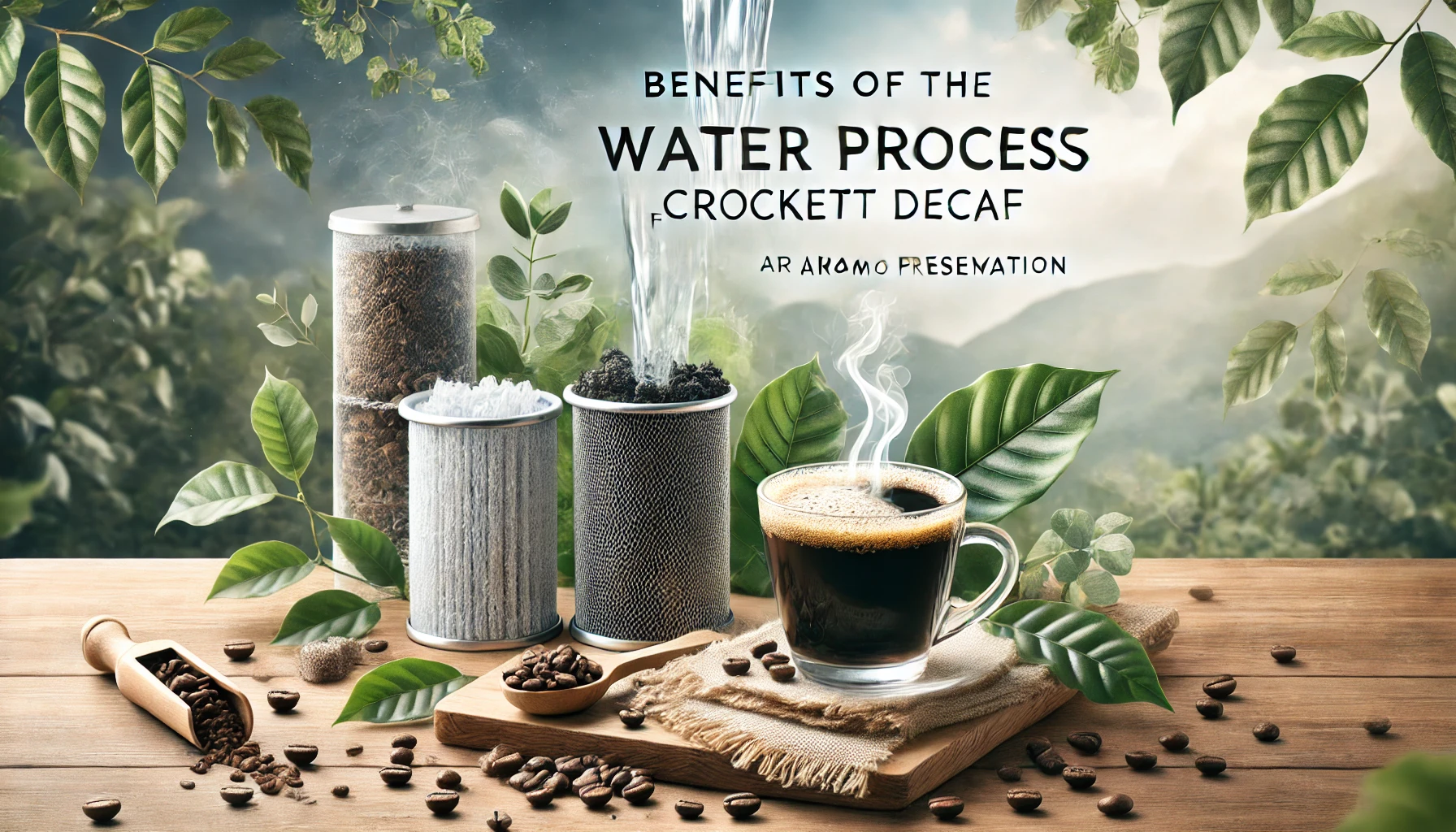 image illustrate the Benefits of the Water Process for Crockett Decaf